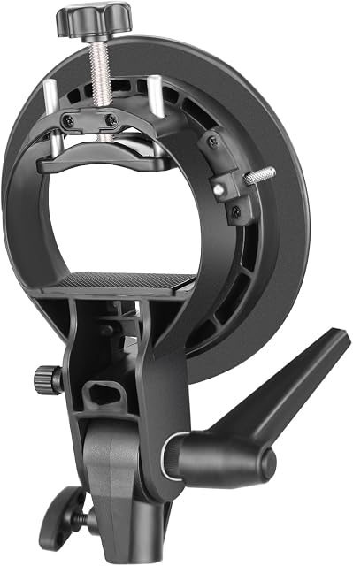 Neewer S-Type Bracket Holder with Bowens Mount for Speedlite Flash Snoot Softbox Beauty Dish Reflector Umbrella