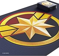 Vista 4 de Gamegenic Alfombra de juego – Playmat: Marvel Champions: Captain Marvel – Smooth & Tough – Compatible con Magic The Gathering Commander Deck, cartas