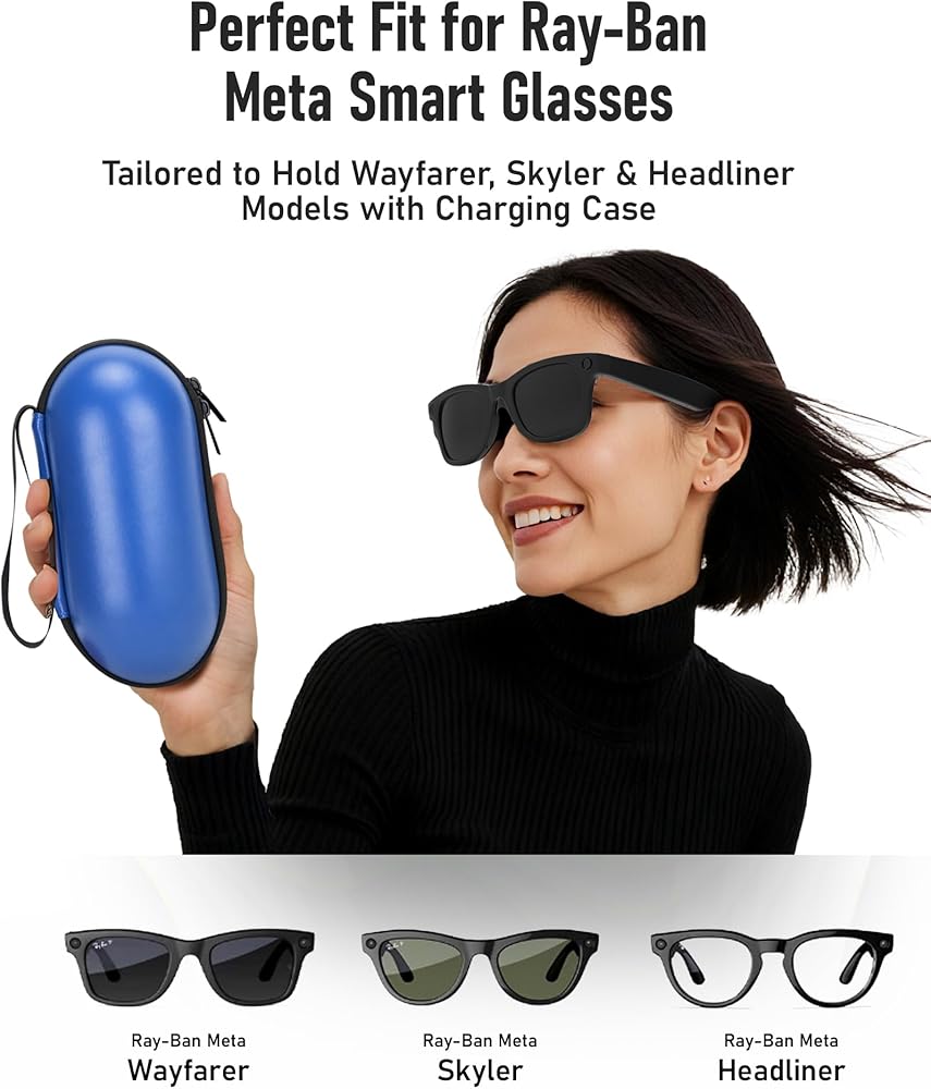 Amazon.com: Hard Smart Glasses Case Compatible with Ray-Ban Meta