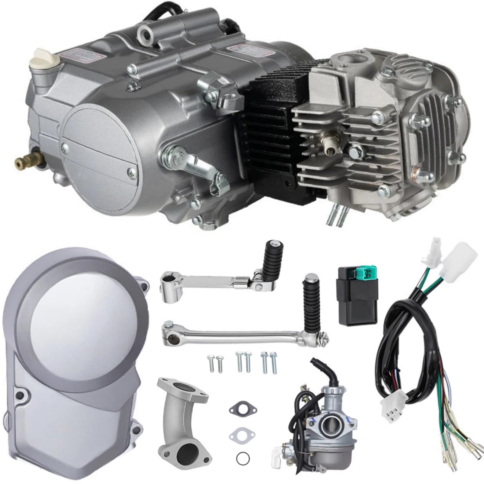125ccm 4-Takt Motor Dirtbike Pitbike 6,5 kW CDI Einzylinder Viertaktmotor Luftkühlung Motocross