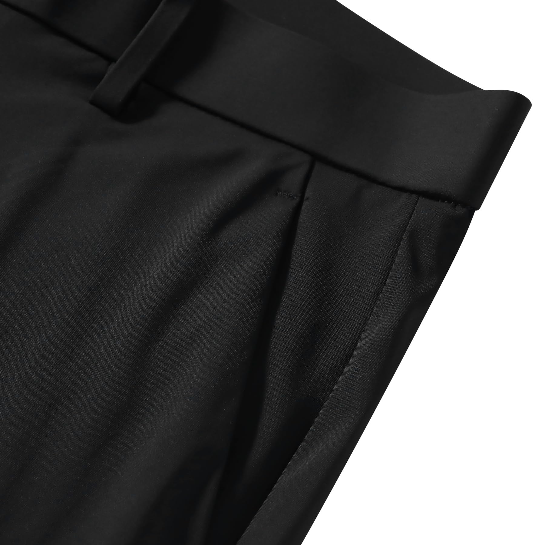 YFFUSHI Pantalones de hombre elegantes ligeros efecto seda helada elásticos sin arrugas para verano y negocios