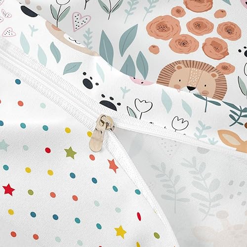 Vista 70 de Erosebridal Funda de edredón de zorro kawaii, juego de ropa de cama de zorro de dibujos animados, funda de edredón con 2 fundas de almohada para Fox