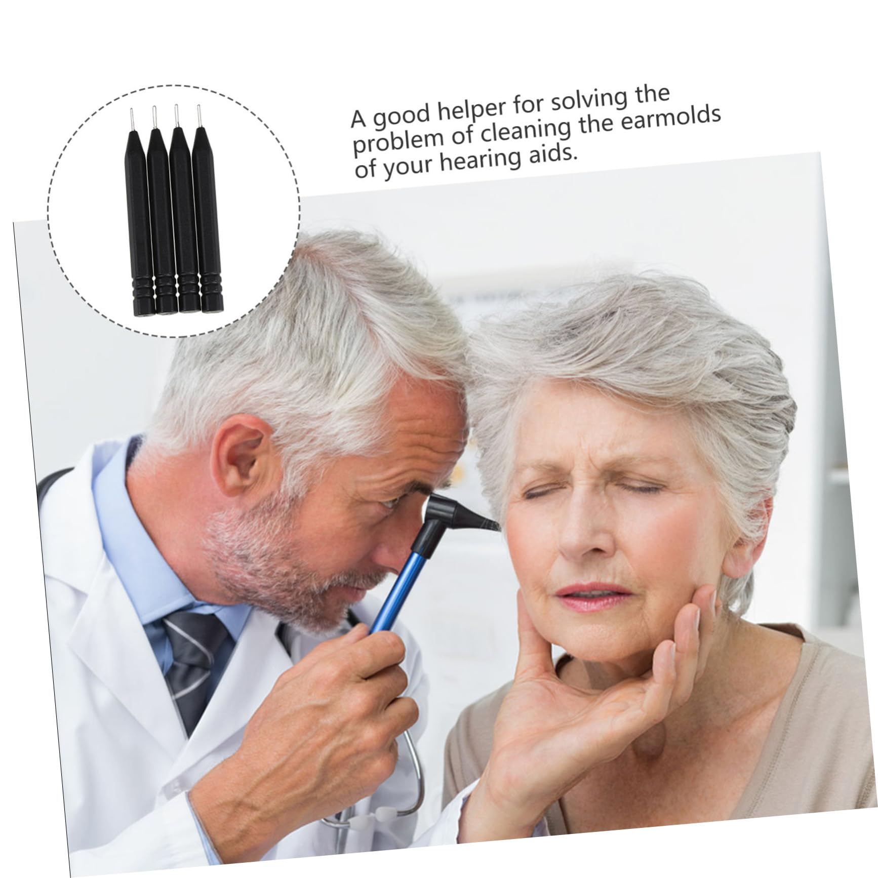 Didiseaon 4Pcs Cleaning Rods Special Ear Cleaner Tool for Ergonomic Design for Easy Earwax Removal Comfortable Grip for Daily Use