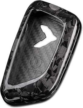 T-carbon Forged Black Key Fob Cover Compatible with Corvette C8 2020 2021 2022 2023 2024 2025 2026 Key Fob Protector Remote Control Key AccessoriesForged Black