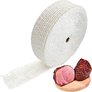 Towfed 164ft Meat Netting Roll, Elastic Smoked Meat Poultry Ham Netting Meat Butcher Twine Net for Meat Cooking Smoking, or Drying (22)