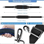 ZINZ Shoulder Strap 67" with Padded, Bag Strap with Dual Buckles and Metal Swivel Hooks for Laptop Bag, Camera Bag and More