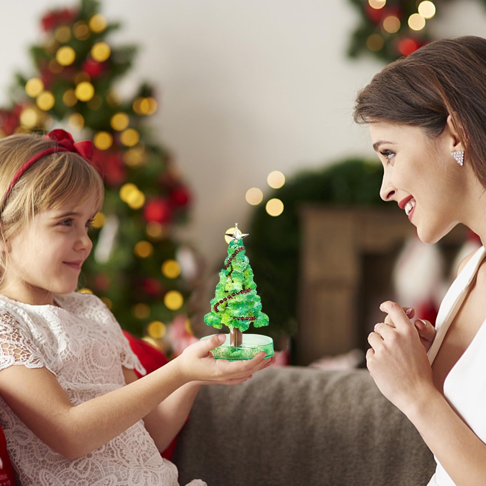 Lot De 3 Arbres Magiques De Noël En Croissance - Mini Sapins En Papier à Cristaux Pour Enfants
