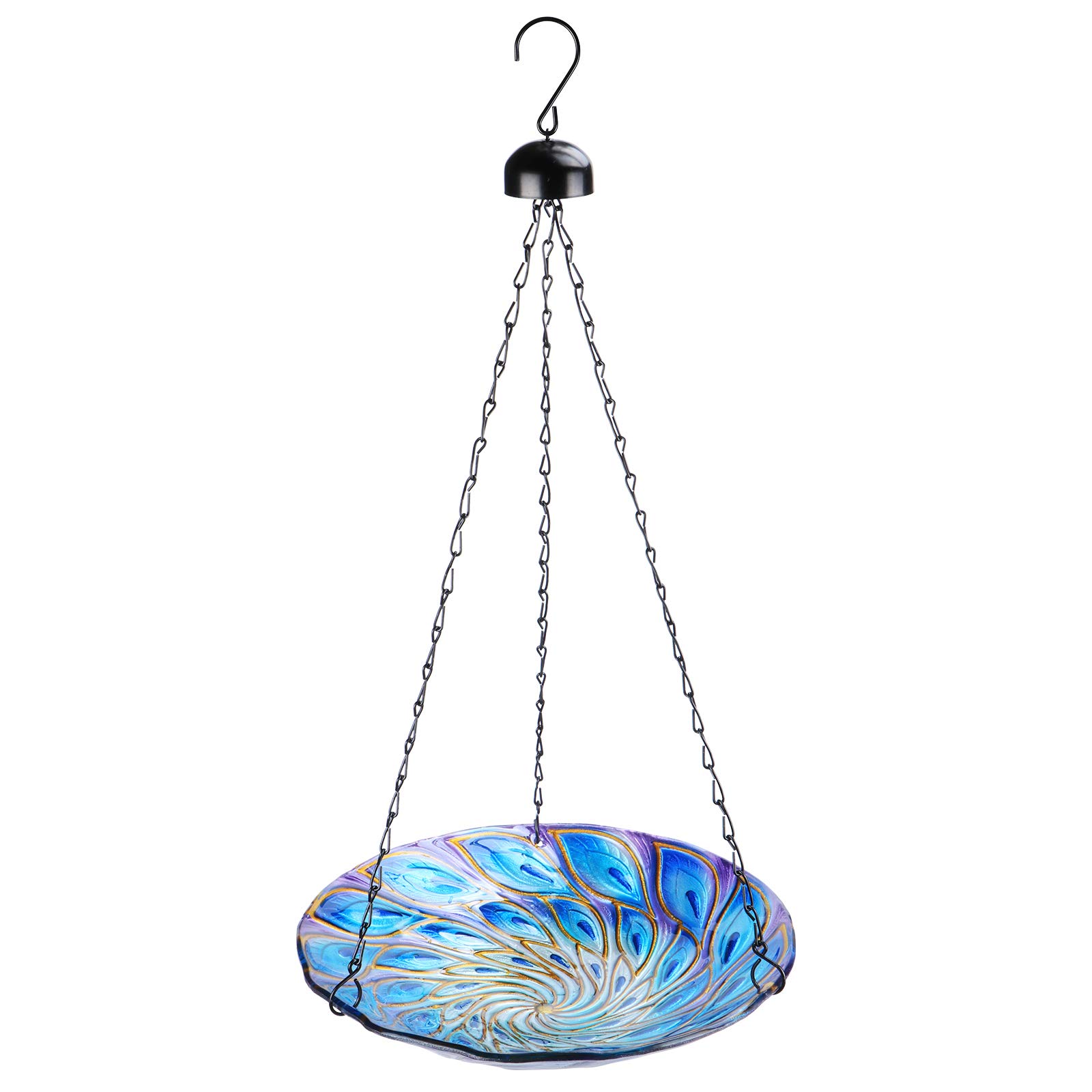 VCUTEKA Peacock Hanging Bird Bath