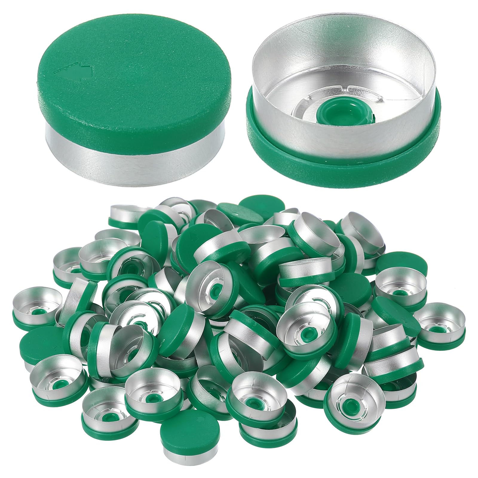 PATIKIL 20mm Caps, 100 Pack Top Caps Vial Seals Plastic-Aluminum Caps Cover for Glass Vials Bottles, Red — Amazon image 11