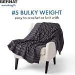 Bernat Wavelength Snowflake Obsidian Yarn - 3 Pack of 5oz/140g - Acrylic - #5 Bulky - 223 Yards - Knitting & Crochet