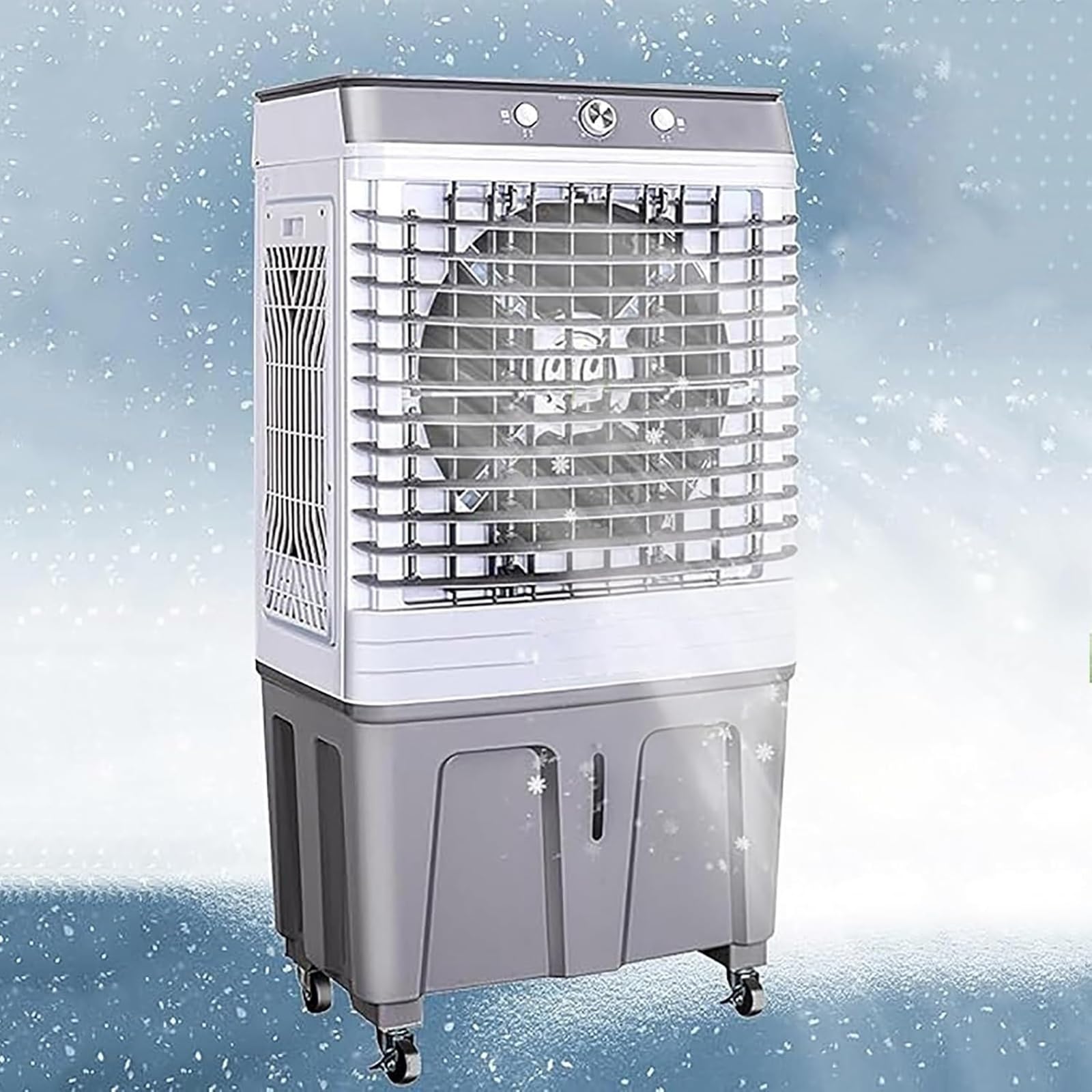 GHHDPDMJ 3 in 1 Portable Air Conditioner, Evaporative Cooler 3 Speeds, 20M Air Supply Distance, 80L Water Tank, 500W Rated Power, 120°Wide Angle Air Supply, for Home Commercial Industrial