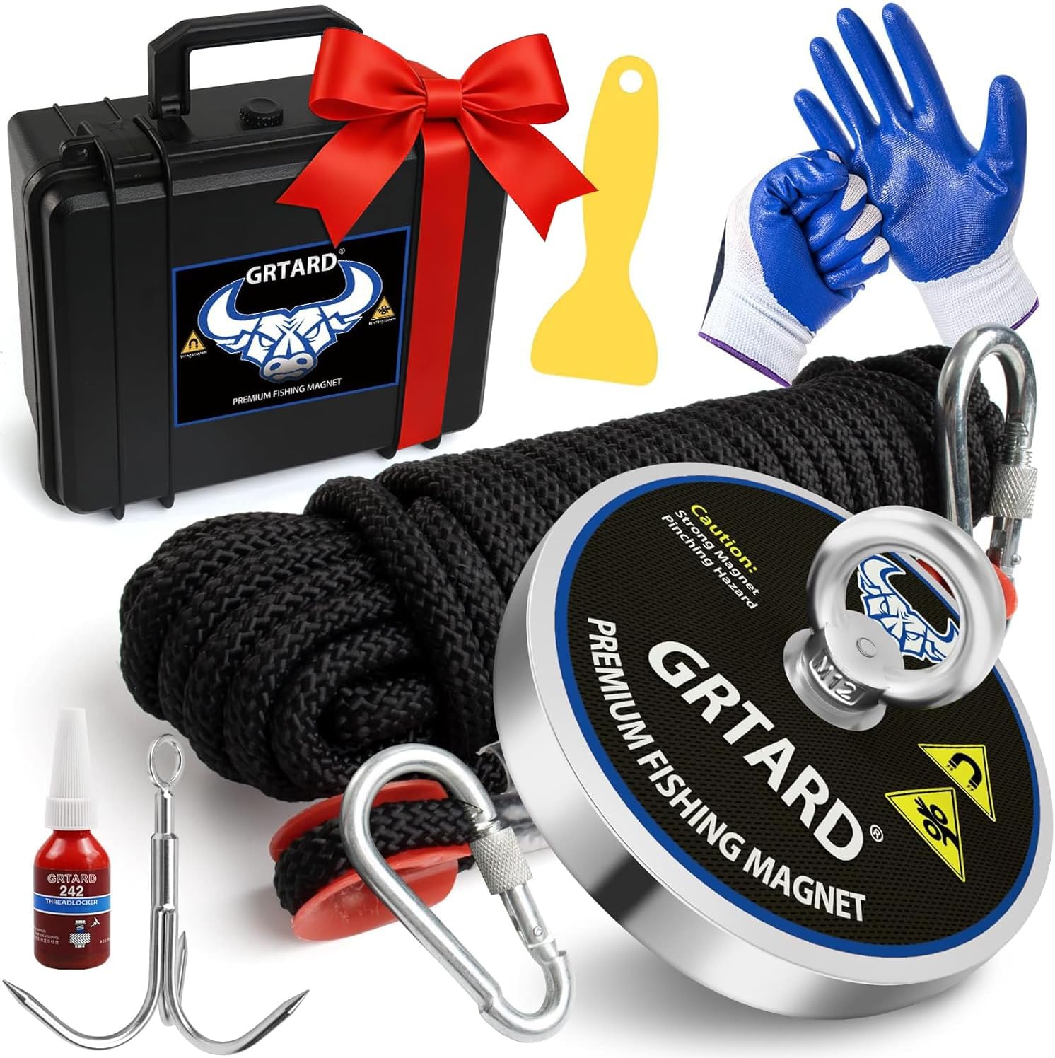 Grtard Fishing Magnet 1500lbs, Premium Strong Magnet Fishing Kit
