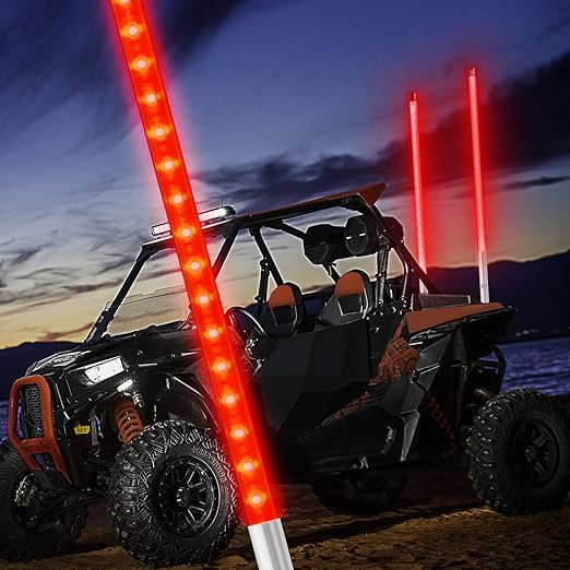 4ft LED Light Whip, AAIWA LED Whip Lights for ATV UTV LED