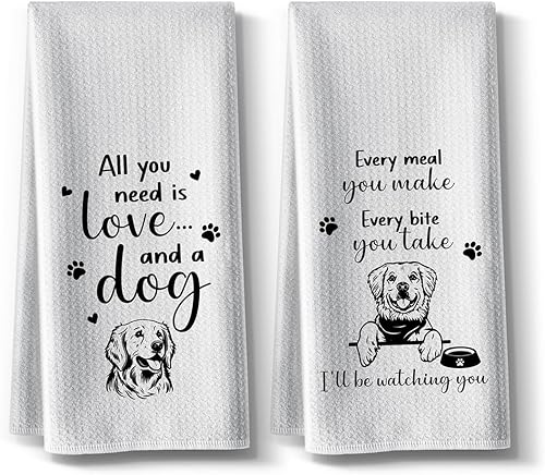 Miniatura 7 de Hcaredee Toallas de cocina, divertidas toallas de cocina con temática de gatos, 16 x 24 pulgadas, paquete de 2, toallas de mano lindas de saco de