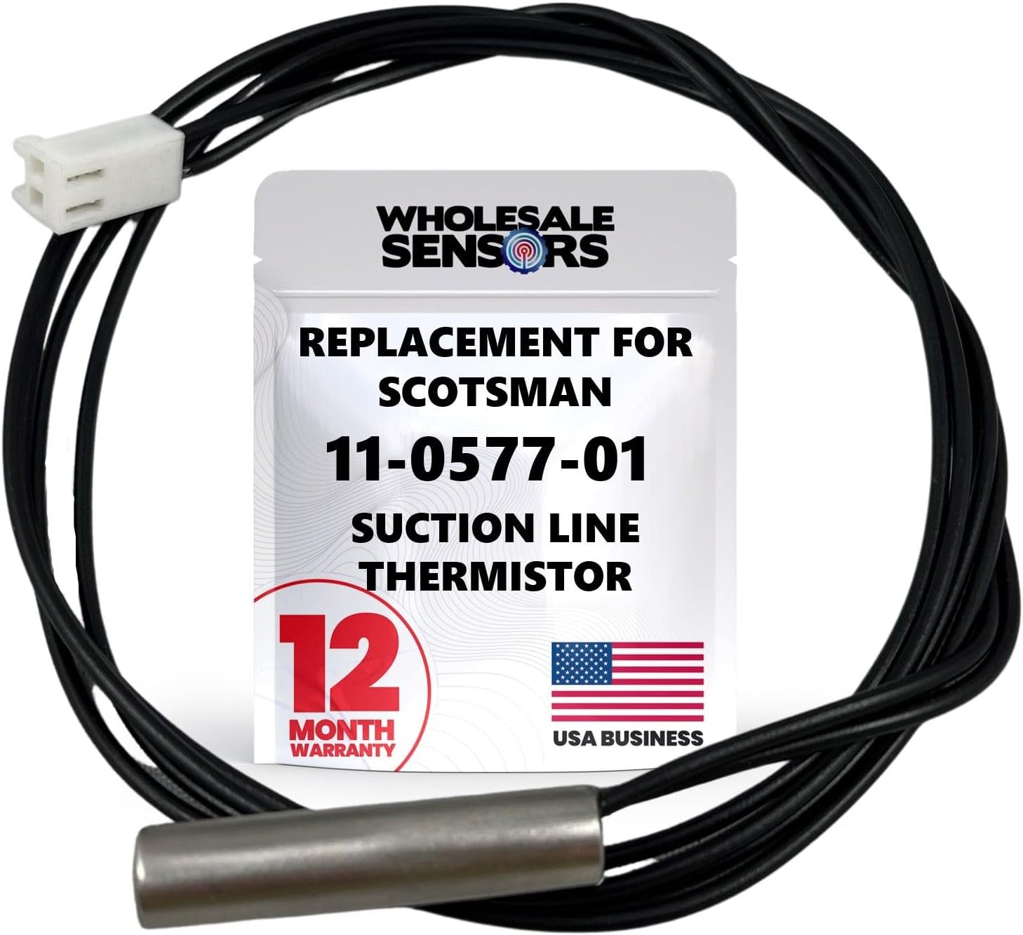 Wholesale Sensors Replacement for Scotsman 11-0577-01 Suction Line Thermistor 12 Month Warranty