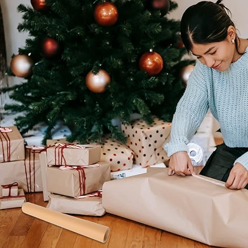 Miniatura 6 de VICASKY Festival de papel de envolver ideas 1 rollo de papel Kraft papel a prueba de grasa Multicolor papel móvil rollo de papel de regalo de fiesta