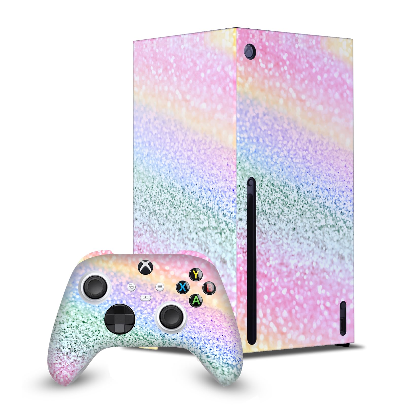 Head Case Designs Sous Licence Officielle Monika Strigel Licorne arc-en-ciel Mix Art Enveloppement De Console De Jeu Et Skins Pour Manette De Jeu Ensemble compatible avec Xbox Series X
