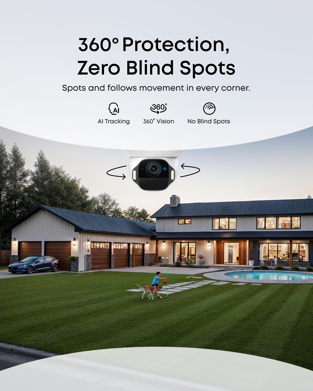eufy Security SoloCam E42 2-Cam Kit 4K Solar Security Camera | AI Facial Recognition & Motion Tracking Strobe Light Pan & Tilt Solar Powered Built-in Local Storage Up to 16TB product thumbnail 5