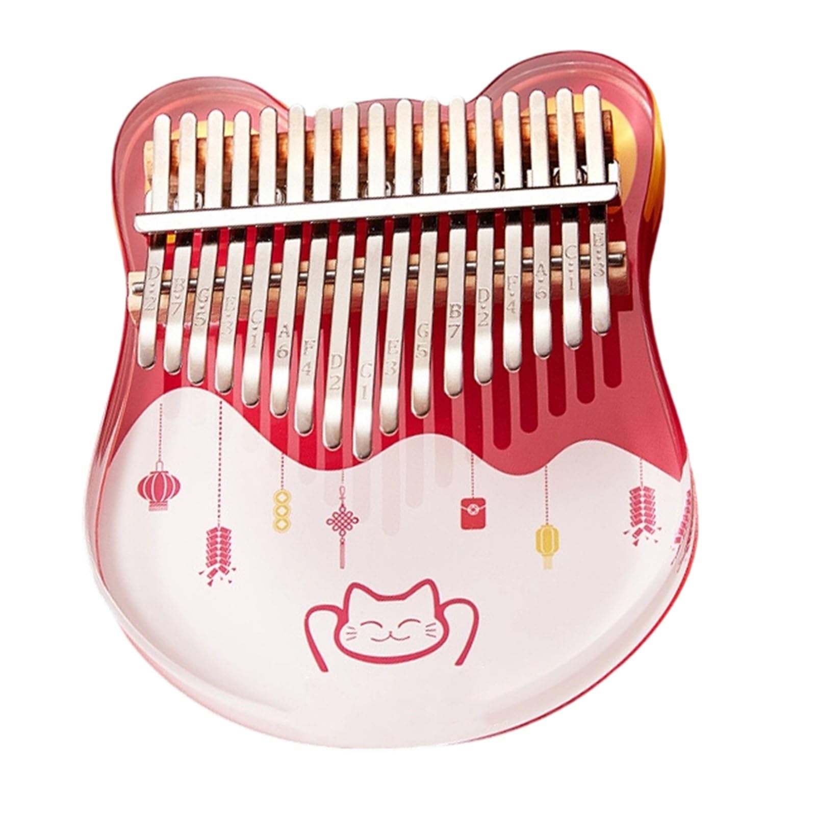 Kalimba 17 Note Akrylowy Profesjonalny Instrument Muzyczny Odpowiedni Jako Prezent Dla Początkujących