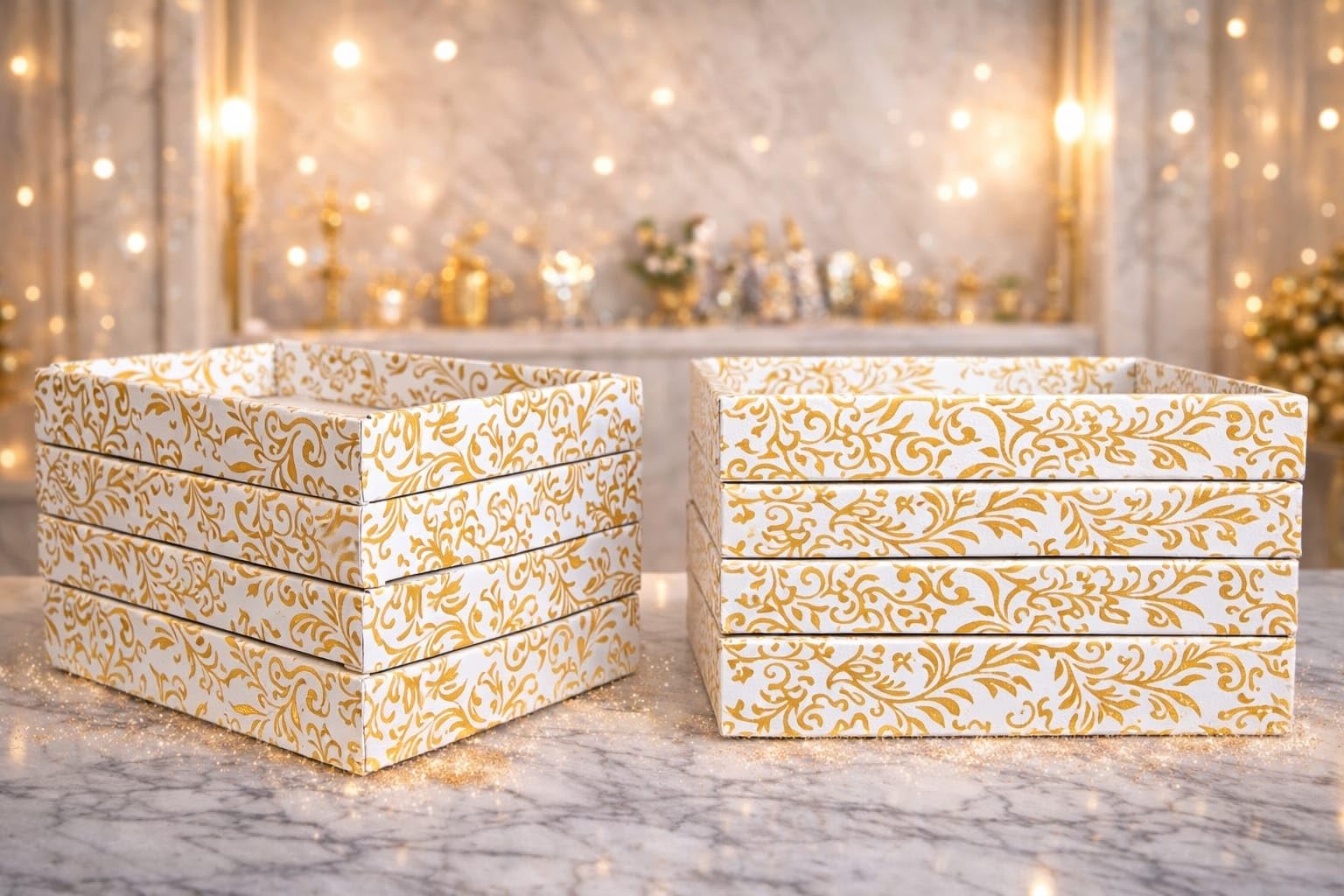 VRB Dec 4Pcs Gift Boxes for Packaging/Gift Boxes for Gifting,hamper boxes for gift Empty without Net gift hamper box for gifting,return Gifting,Chocolates, Dry Fruits, Wedding & Pooja Gifts (4 Pcs -- Design 2)-image-40