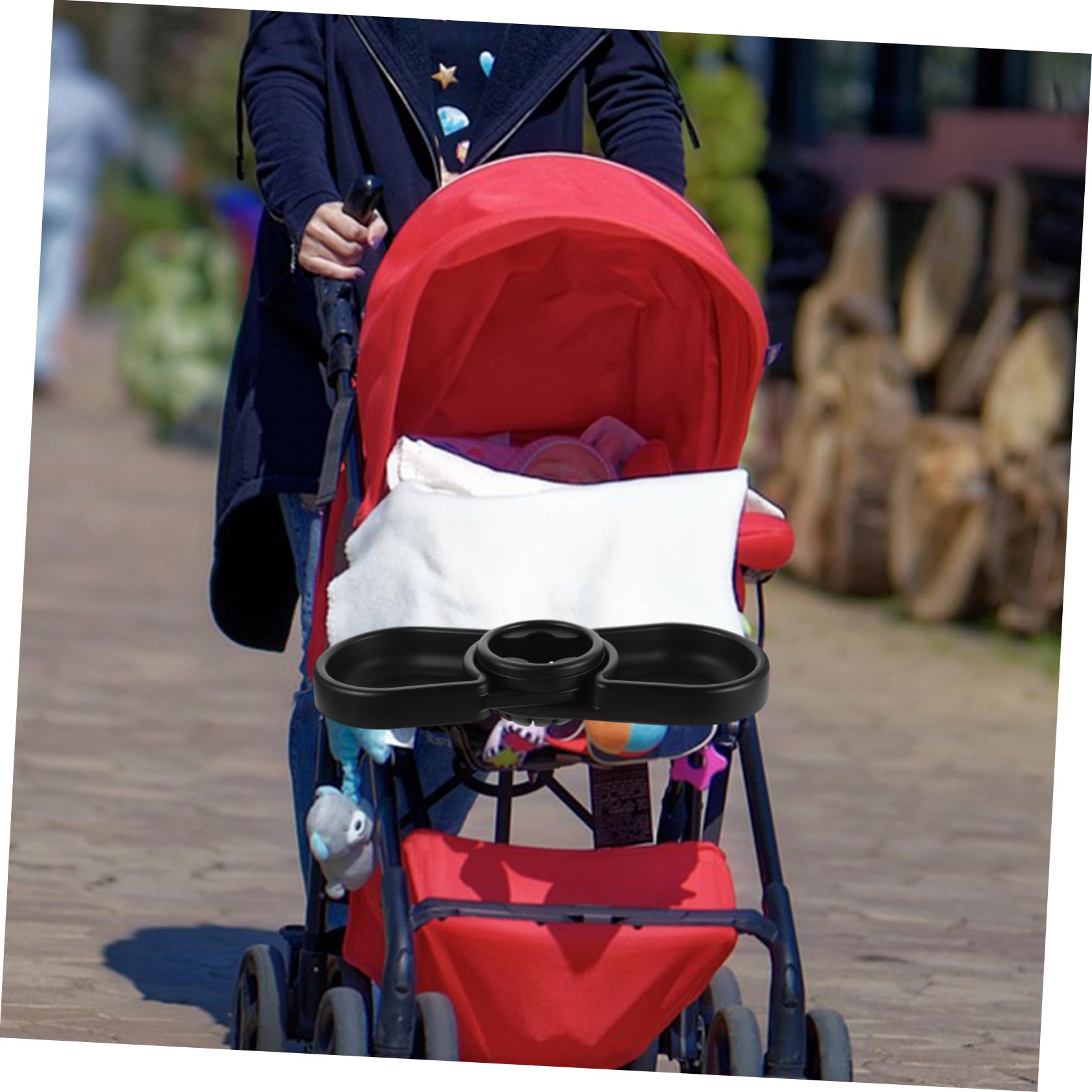 Plateau de Poussette Détachable pour Garçon Fille Plateau Alimentaire et Support à Collations Compatible Plupart des Modèles