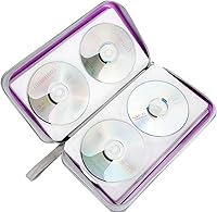 Vista 65 de Estuche para CD, capacidad para 80 unidades, para CD/DVD, cartera, de plástico duro, CD y DVD, carpetas de almacenamiento para automóvil, hogar