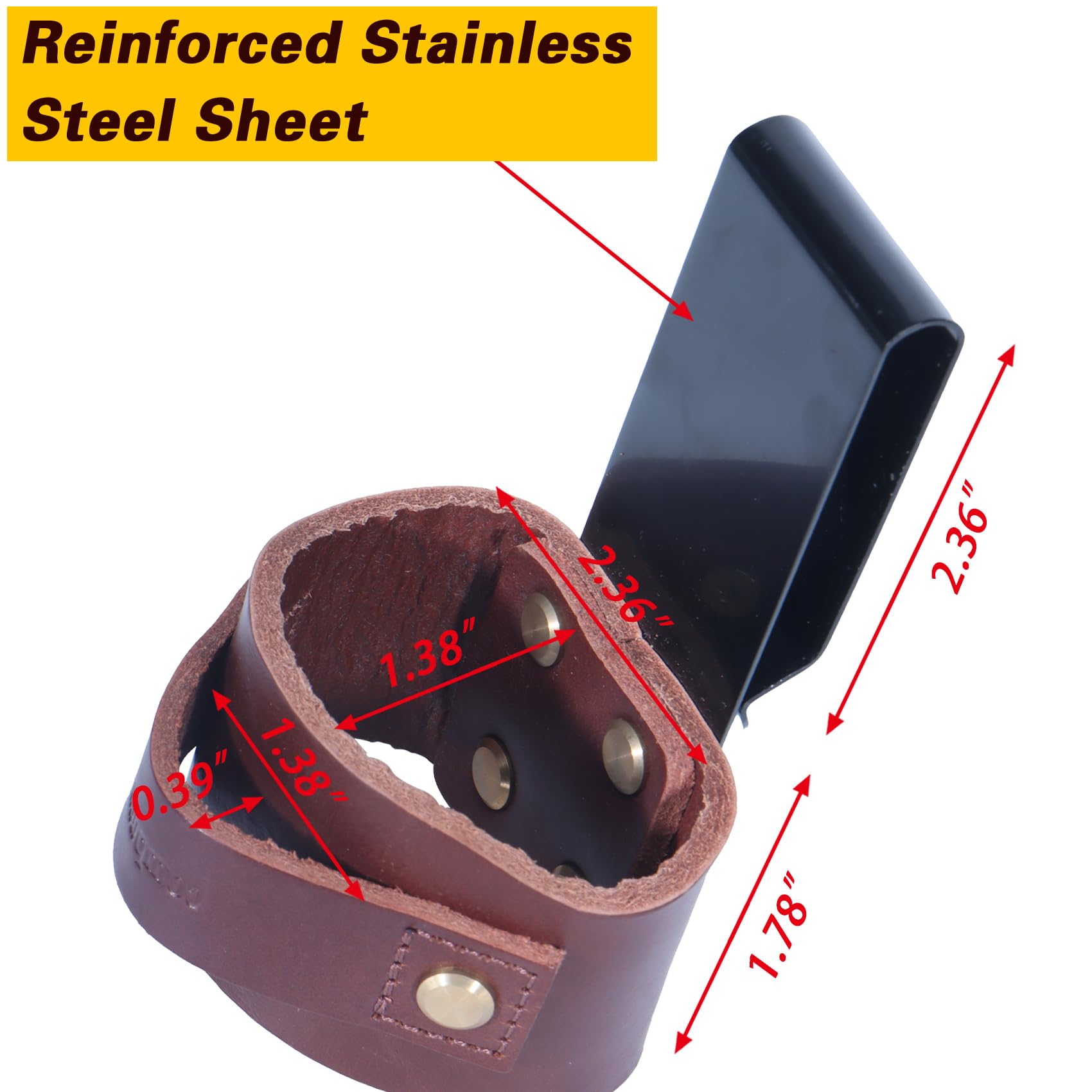 Fondina In Vera Pelle Per Martello O Ascia - Per Cintura | Pratica E Resistente Per Lavori - Foto 1