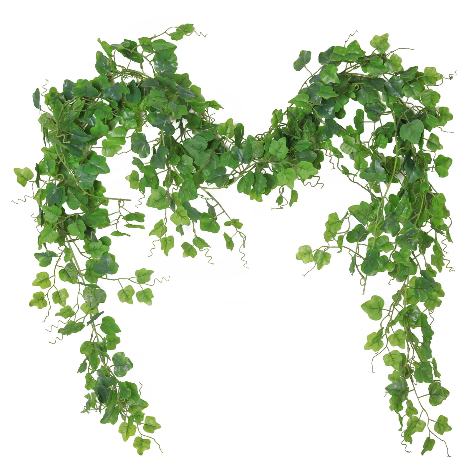 RECUTMS Artificial Vines Ivy Garland 2Pcs 6Ft Fake Hanging Vine Plants Faux Green Grape Leaves Greenery Indoor Outdoor Home Office Garden Wedding Jungle Beach Birthday Party Arch Table Spring Decor