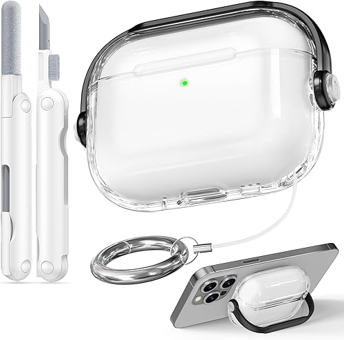 Miniatura 18 de Funda para Airpods Pro 3, fundas de bloqueo de seguridad para Apple Airpod Pro 3 (2025) con soporte para teléfono y kit de limpieza, protección