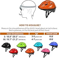 Vista 6 de Casco de bicicleta para niños pequeños, casco multideportivo ajustable para niños y niñas