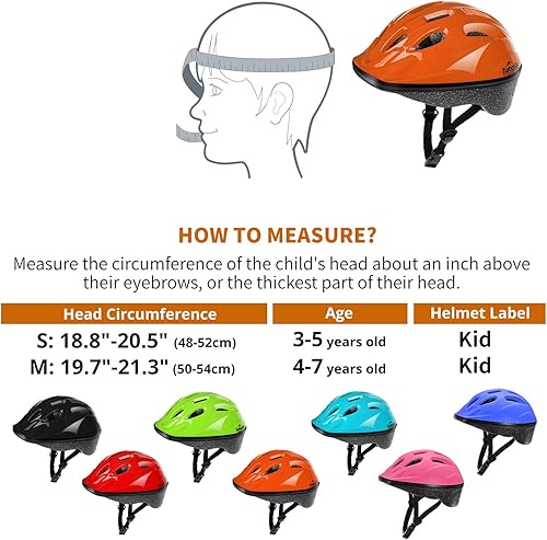 Miniatura 6 de Casco de bicicleta para niños pequeños, casco multideportivo ajustable para niños y niñas