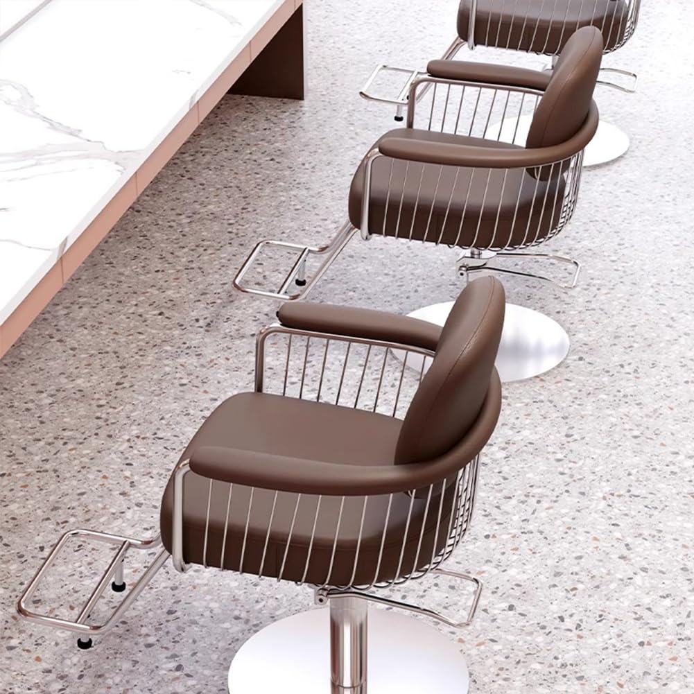 Sillas de barbero, Silla de barbero Profesional - Silla de salón giratoria de 360° para estilistas, Altura y reposapiés Ajustables, Ideal para barberías y Estudios de Tatuajes, Silla de esti
