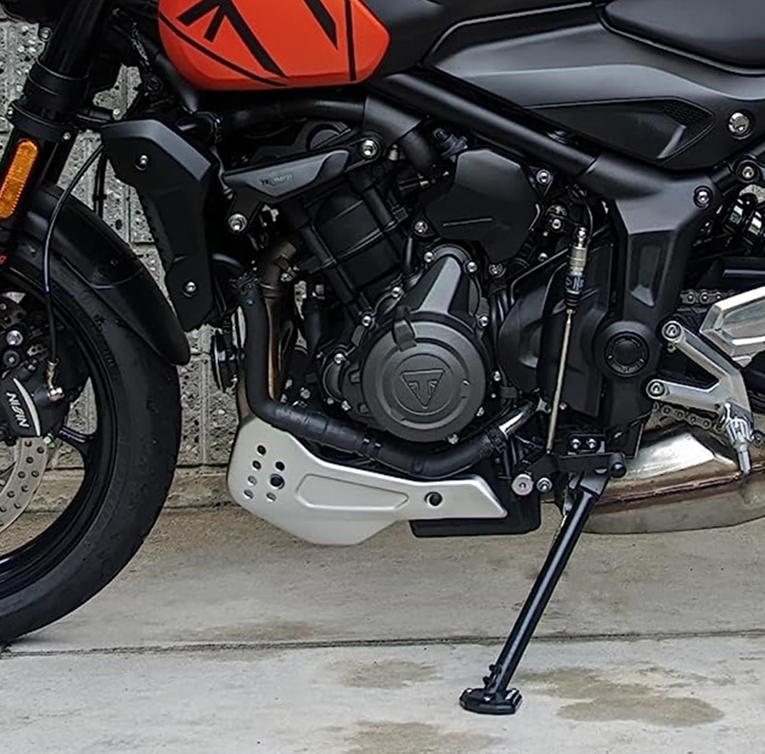 Motor Spoiler para Trident 660 2021 2022 2023 2024 2025 Carenado Inferior de protección Panza (Titanio)