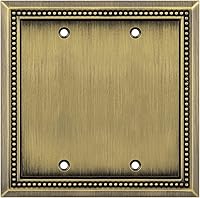 Vista 80 de Henne Bery Sunken Pearls - Placa de pared decorativa resistente para interruptor, cubierta para tomacorrientes (doble dúplex, níquel satinado)