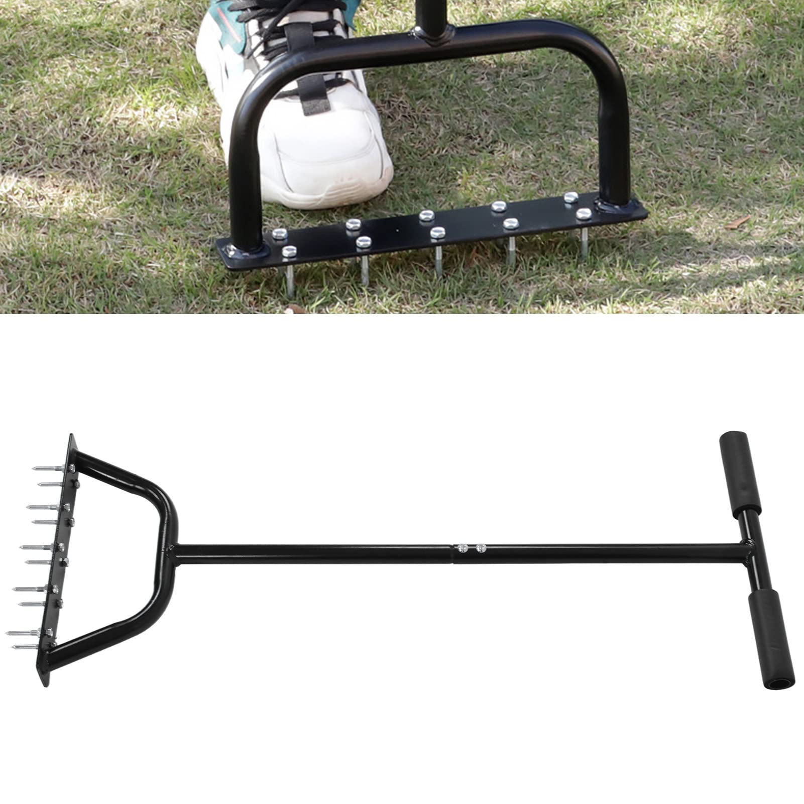 Strumento per Diserbo da Giardino a Pedale Allargato Ispessito Aeratore Manuale per la Cura del Giardino e del Prato