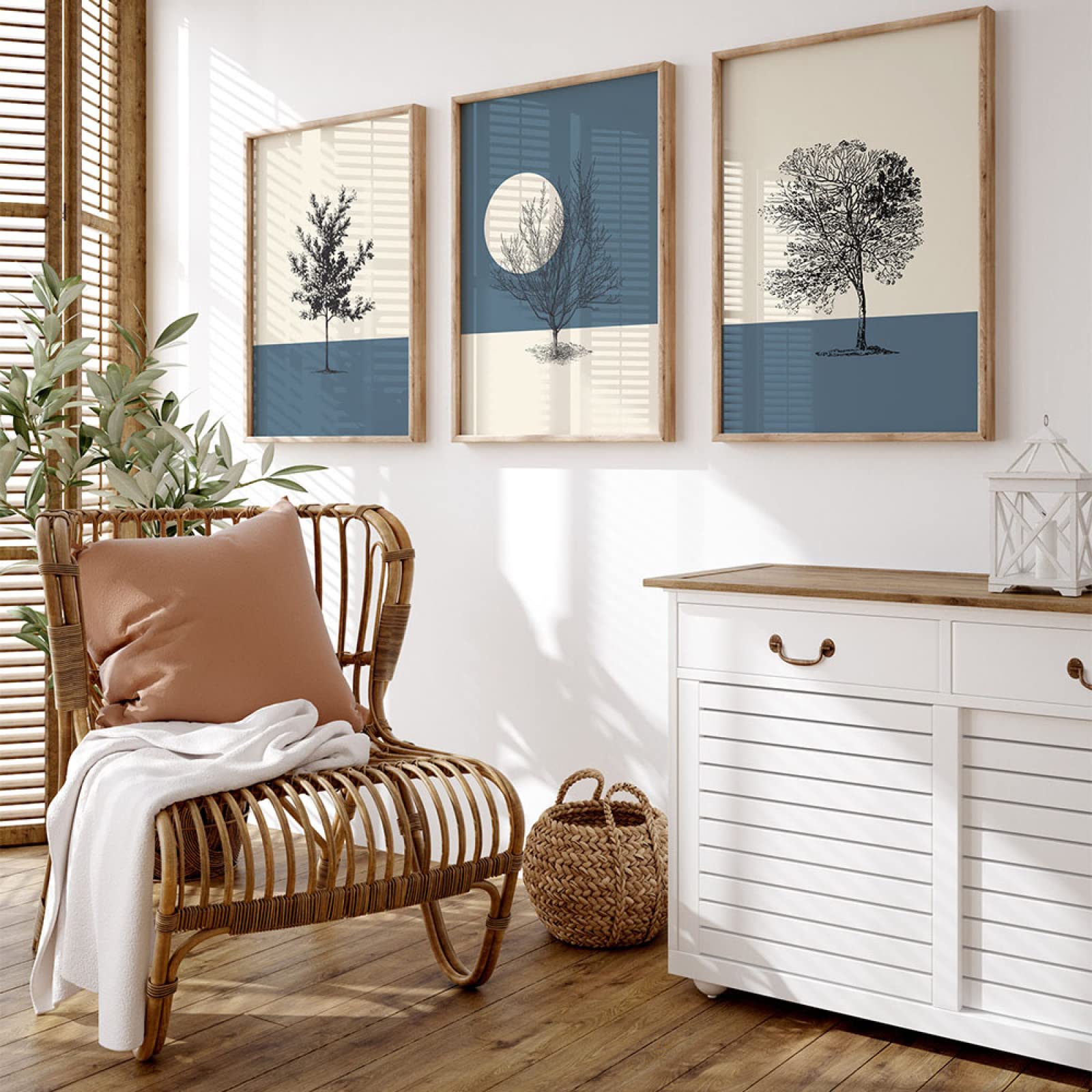 Tableau Arbre De Vie Sur Toile BOHUO 70x100cm - Décoration Murale Moderne Pour Salon - Style Nordique