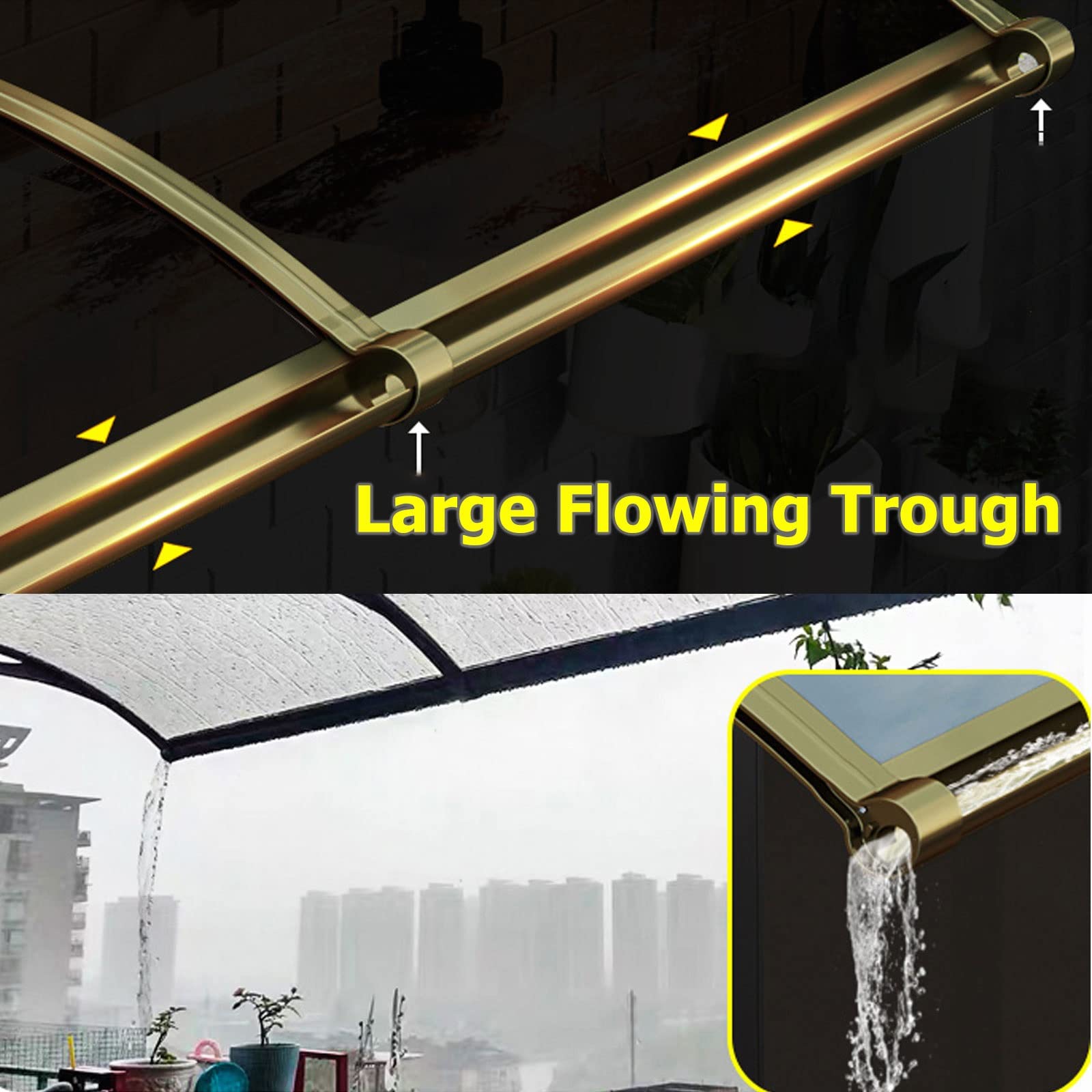 Amazon.co.jp: 雨よけシェード 防水 1m/2m/3m幅 屋根庇 ひさし 住宅用