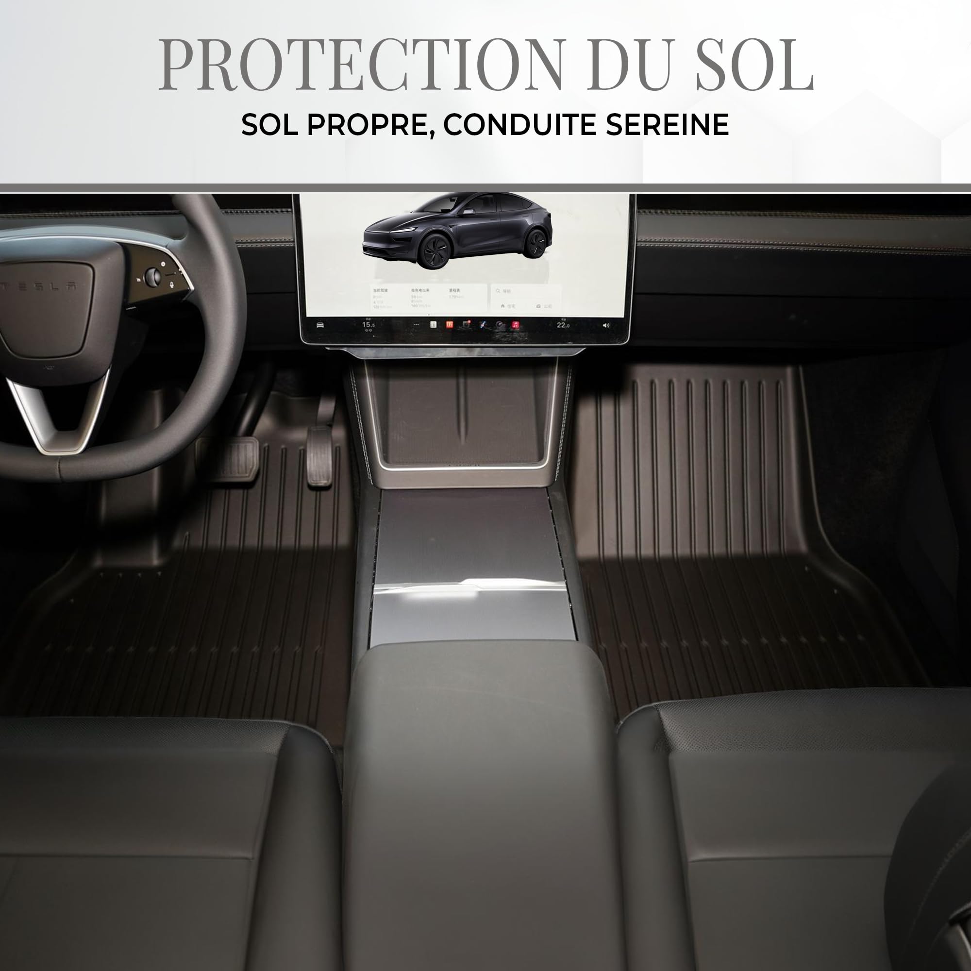Alfombra TPE Tesla Model Y Juniper 2025 Kit Completo