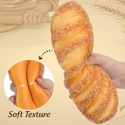 Miniatura 8 de Pan artificial de 10.6 pulgadas, modelo de pan falso de simulación para decoración de cocina, accesorios de fotografía