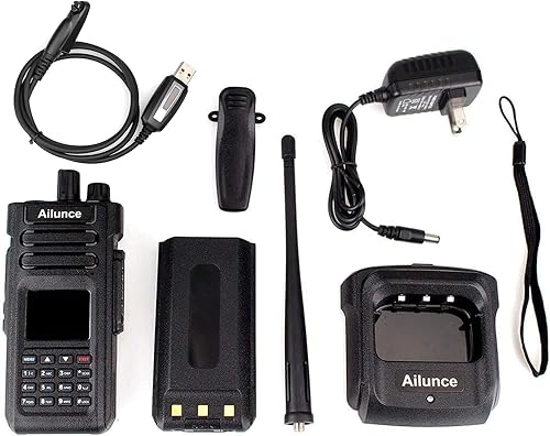 Miniatura 7 de Radio HD1 DMR de doble banda, radio digital analógica impermeable IP67, 3000 canales 200000 contactos, compatible con radios de mano de largo