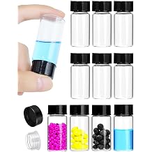 10ml Clear Small Glass Vials with Screw Caps, Small Vials for Essential Oil, Leak-Proof Sample Vials with Lids10pcs