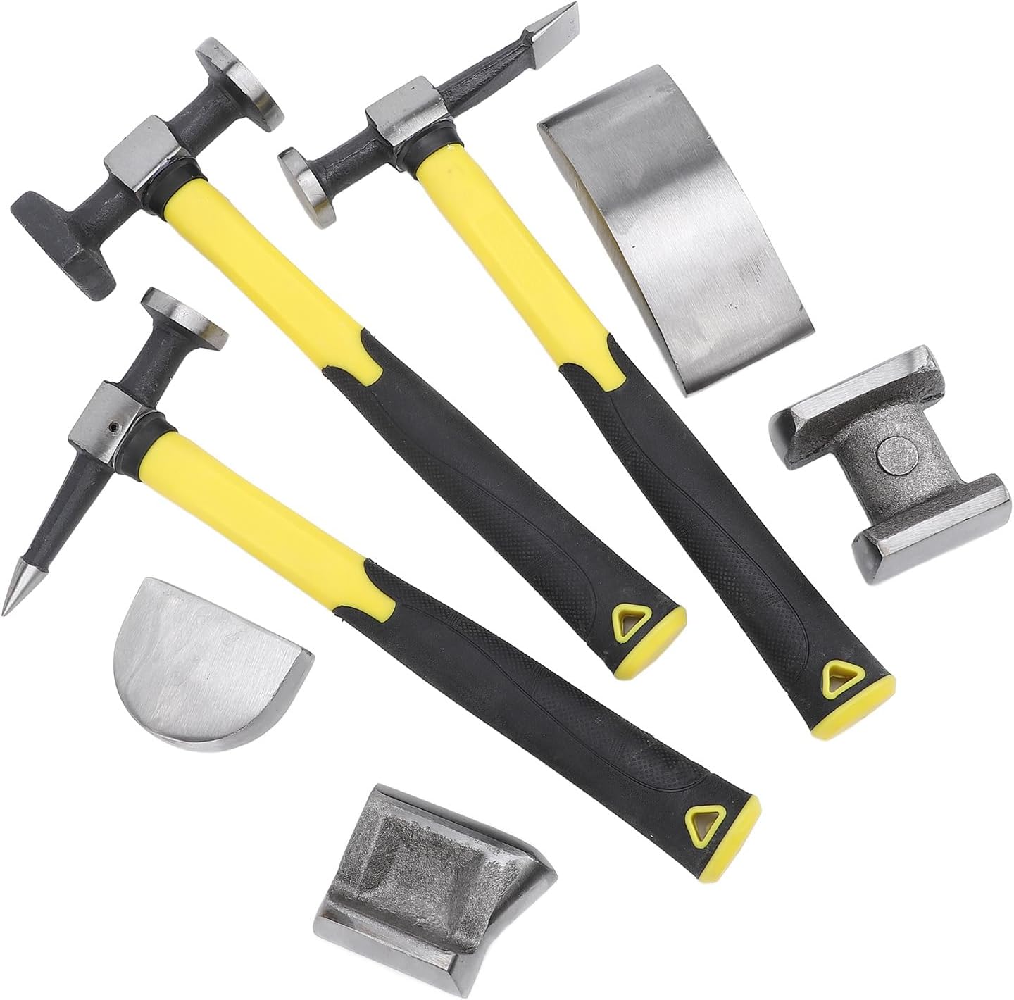 7PCS Auto Body Repair Kit, Carbon Steel Heavy Duty Auto Body Hammer and Dolly Set, Professional Dent Repair Tools with Toolbox for Car Truck Bodywork and Woodworking Projects