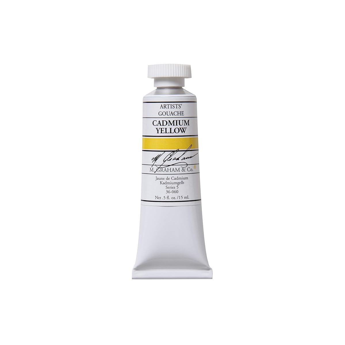 M. Graham 1/2-Ounce Tube Gouache Paint, Cadmium Yellow