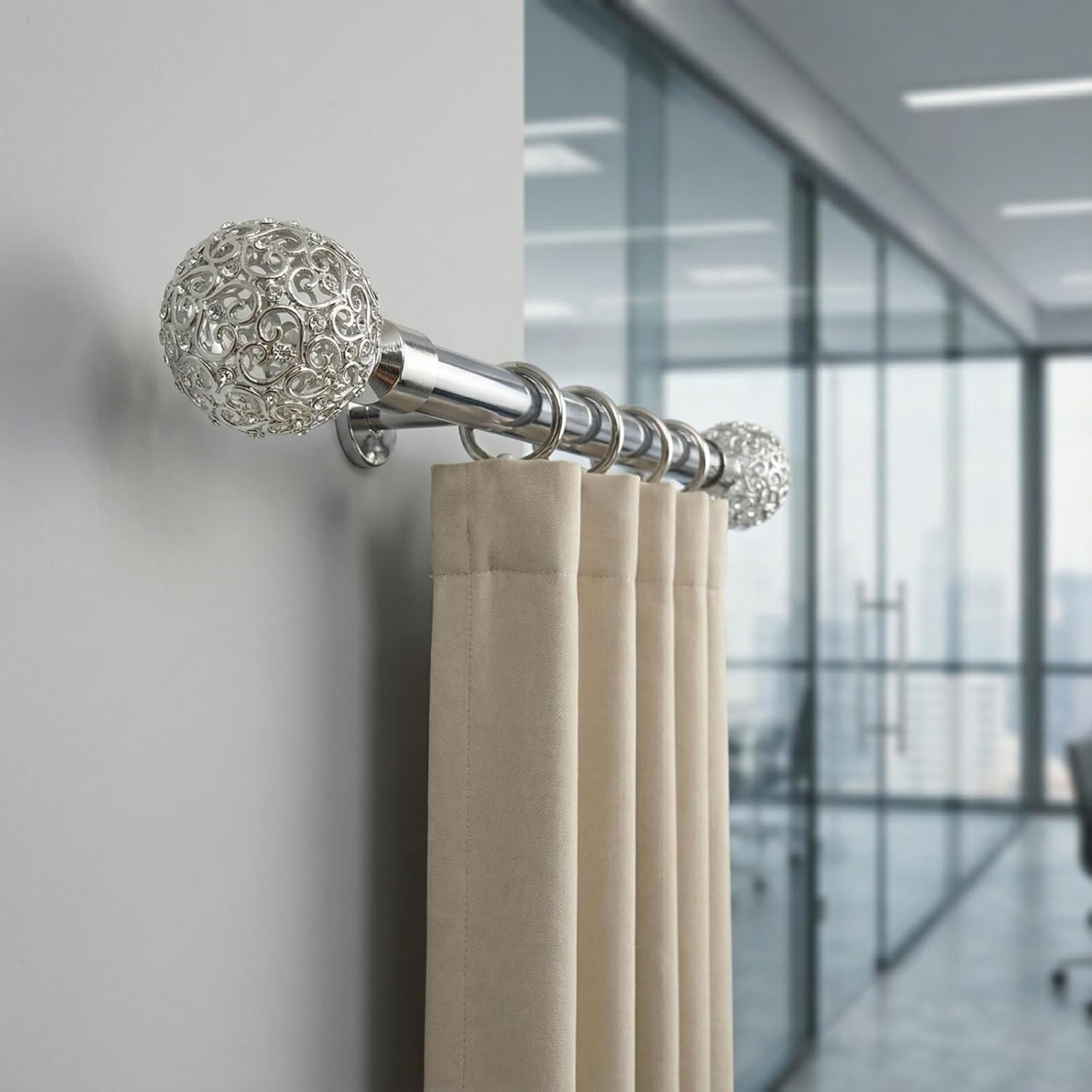 Curtain Rod Finial 25mm 28mm zinc alloy Roman rod end decorative head curtain accessories