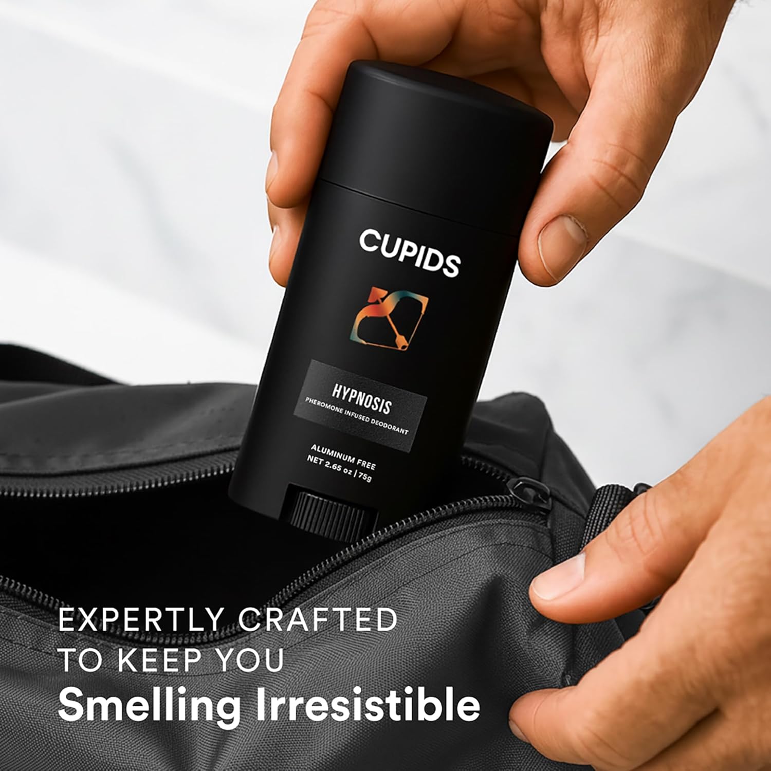 Cupids Hypnosis Deodorant for Men – Aluminum-Free, Natural, Pheromone-Infused, Vanilla Ember Scent, Organic, Skin-Friendly, Long-Lasting, Non-Sticky, Mens Deodorant, Men's Deo (Vanilla)