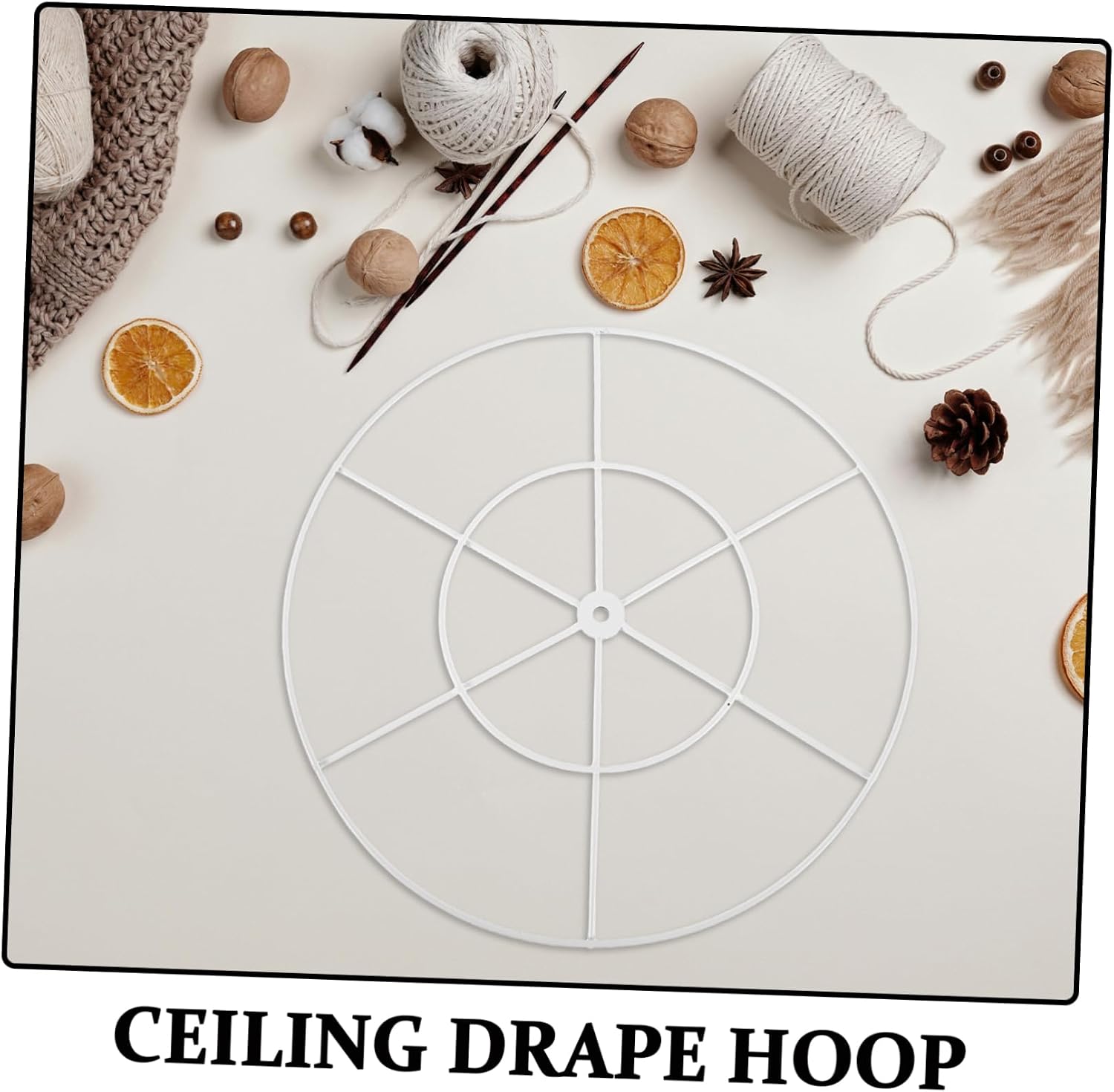 ERINGOGO Iron Ceiling Drape Hoop for Wedding Decor Sturdy Circle Frame for Elegant Party Decorations Easy Installation for Celebrations and Events