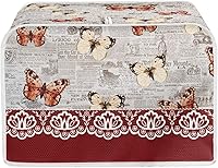 Vista 17 de Bulopur Cubierta de tostadora de 2 rebanadas de pintura de pájaros y flores, tostadora, panificadora, organizador de máquina, bolsa de protección