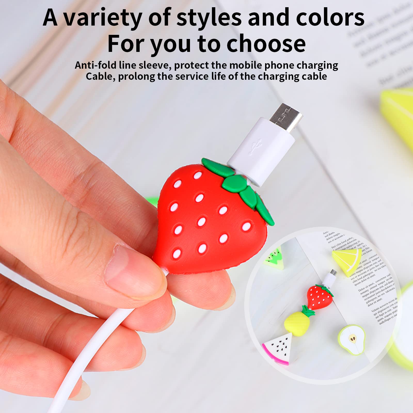 Protector Soft Cover 3Pcs Per Cavo Di Ricarica Usb Per Iphone Android