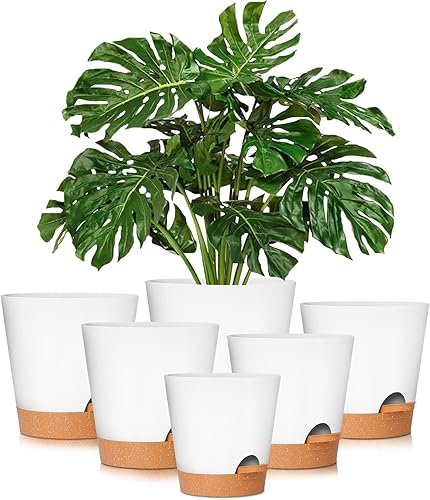 Miniatura 51 de GARDIFE 10/9/8 inch Plant pots, planters for Indoor Plants, self Watering Plant Pot, Flower pots, Black