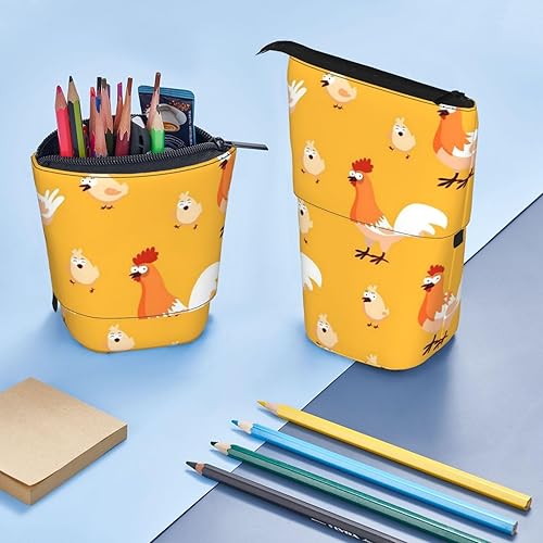 Miniatura 5 de EVANEM Estuche para lápices de pie, soporte para lápices desplegable, estuche telescópico de papelería para oficina, organizador de pie, bolsa